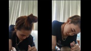 Mân mệ ngậm chặt con ciu trong miệng