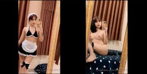 Cô hầu xinh khoe đồ mới